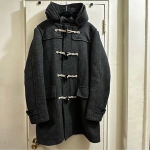 [uniqlo] wool hooded toggle coat